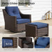 CHITA Patio Wicker Chair, 360° Rocking Swivel Outdoor Rattan Chair