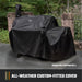 Highland Offset Charcoal Smoker and Grill with 900 Sq. In. Cooking Area in Black