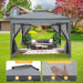 12X12Ft Outdoor Gazebo Pop up Gazebo with Mosquito Netting, Instant Patio Canopy Tent for Shade and Rain, 2 Tiered Vente Gazebo Canopy UPF 50+ for Garden Backyard with Carry Bag&4 Sandbags