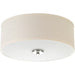 Inspire Collection 13 In. 2-Light Brushed Nickel Transitional Kitchen Ceiling Light Drum Flush Mount