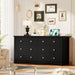 Matte Black 58Inches Wooden Dresser Bedroom Console