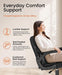 Executive Office Chair, Mid-Back Ergonomic Desk Chair with Flip-Up Arms