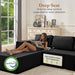 106 Inch Modular Sectional Sofa Black Contemporary