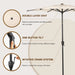 7.5Ft Outdoor Patio Umbrella W/ Push Button Tilt and Crank, 6 Ribs-Beige