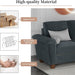 Dark Gray L-Shaped Sectional Couch with Storage