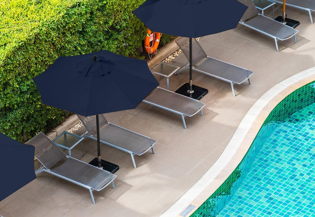 Patio Umbrella 9 Ft Replacement Canopy for 8 Ribs-Navy Blue