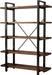 5-Tier Industrial Style Solid Wood Bookcase and Book Shelves,Rustic Wood and Metal Shelving Unit， Living Room,Modern Rustic Open Industrial Book Shelf Office,Distressed Brown (Ay-02-5Tier)