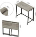Folding Desk, Small Foldable Desk 31.5" for Small Spaces, Space Saving Computer Table Writing Workstation for Home Office, Easy Assembly, Gray-Wash