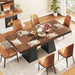 63" Extendable Rectangle Dining Table for 6-8, Wooden Table