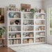 White Durable Five Tier 71Inch Adjustable Bookcase