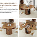 47.2"–63" Extendable Dining Room Table for 4-8, Round-To-Oval Expandable Dining Table with Dust-Proof 2-Tier Shelf, Space-Saving Wood Kitchen Table for Living Room, Walnut