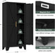 Black 61 Inch IndustrialGrade Pantry Cabinet Doors