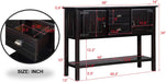 48" Solid Wood Sideboard Buffet Cabinet with Storage Drawers