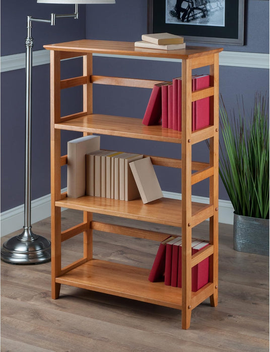 Studio 3-Tier Bookshelf, Honey Pine, 42"