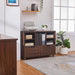 Brown 39-Inch Farmhouse Rolling File Cabinet Storage
