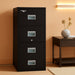 Patriot Vertical 4 Drawer Legal & Letter Fire Safe File Cabinet, Key Lock, 1 Hour Fire Rated UL Rated & Water Resistant, USA Made, Black