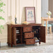 47" Wood Sideboard Buffet Cabinet with Storage,Traditional Media Console with 2 Doors & 3 Drawers,Adjustable Shelves Credenza with Solid Wood Legs for Kitchen,Living Room,Walnut