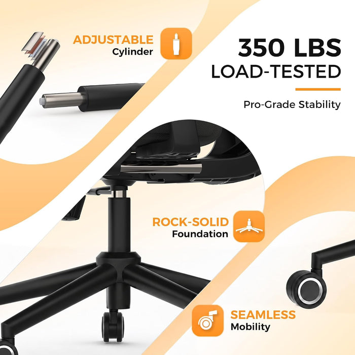 Ergonomic Office Chair with Dual-Lumbar Support, 3D Armrests