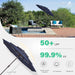 9FT 3 Tier Patio Umbrella Outdoor Market Umbrella Table Umbrellas with 8 Ribs 1.5 Pole Push Button Tilt and Crank UV Protection for Garden,Navy
