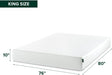 10 Inch King Green Tea Memory Foam Mattress, Medium Firm Feel