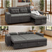 87 Inch Convertible Sofa Bed With AdjustableBackrest