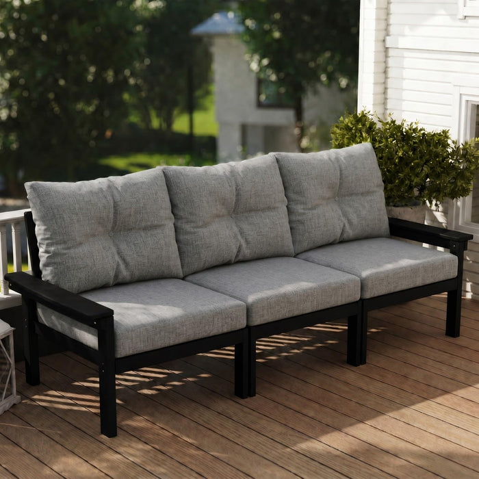 3 Seats HDPE Outdoor Patio Furniture Conversation Set
