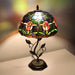 Tiffany Style Red Tulip Stained Glass Table Lamp 19 Inch