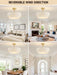 Boho Ceiling Fan with Light, Caged Fabric Fandelier Rattan Chandelier Fan