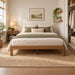 10 Inch Bamboo Queen Bed Frame with Curved Leg, Warm Brown Color
