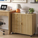 Five Drawer Oakwood Filing Cabinet Locking Casters