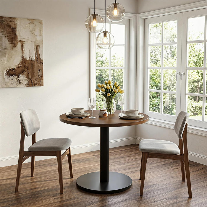 Circular Industrial Round Table 31.5Inch Solid Wood
