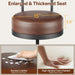 22-29 Inch Adjustable Height Swivel Bar Stools with Back Set of 2 | Vintage Bar Counter Height Stool with Thicken Premium Bonded Leather Seat & Sturdy Padded Backrest, Easy Assembly, Brown