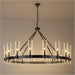 48 Inch Black Wagon Wheel Chandelier CrystalShades