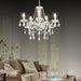 Plug In White Crystal Chandelier Pendant Illumination