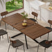 Extendable Dining Room Table for 4 6 8, 55"-70.9" Long Rectangle Kitchen Table,Wood Expandable Dining Table with Butterfly Leaf Self-Storing, Space Saving, for Kitchen Dining Living Room,Modern,Walnut
