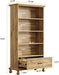 Tribesigns 6-Shelf Bookcase Set of 2, 71 Inch Tall Floor Standing Bookshelf with Drawer and Solid Wood Legs, 6-Tier Large Display Storage Book Shelves for Home Office, Oak