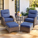 5-Piece Comfort Outdoor Patio Furniture Set with 6" Thick Cushions