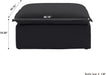 Ottoman Module for Living Room, Storage Ottoman, Cushion Covers Removable, Minimalist Comfy Breathable Footstool Paired with Sofa Couch for Living Room Apartment, Black