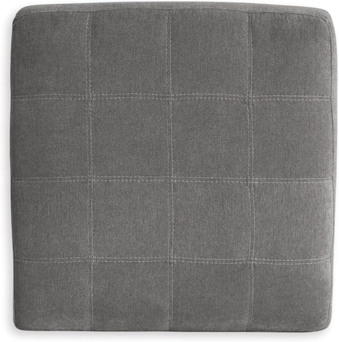 Marleton Classic Square Upholstered Oversized Accent Ottoman, Light Gray