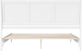 , Valencia King Solid Wood Low Profile Sleigh Platform Bed, White