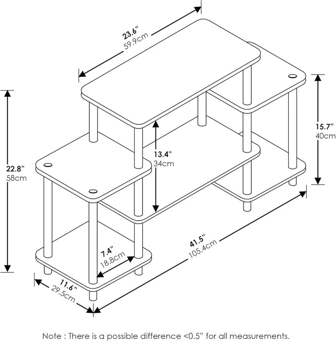 Turn-N-Tube No Tools Entertainment TV Stands, Black/Grey