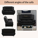 Sectional Sofa Sets, Living Room Furniture Sets Modern Faux Leather Sofa Couch 5-Seat Sofa for Living Room(A-Black, Sofa+Loveseat)