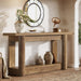 63-Inch Farmhouse Console Table, 2-Tier Storage Sofa Table behind the Couch, Narrow Long Entryway Furniture for Home Hallway, Entrance, Living Room, Brown