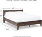Calverson Casual Queen Panel Platform Bed, Foundation or Box Spring Not Needed, Dark Brown