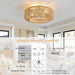 Boho Caged Rattan Fandelier Ceiling Fans with Lights and Remote Control