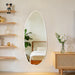 Irregular Wall Mirror,47X20 Asymmetrical Frameless Bathroom Mirror