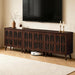 Walnut Finished Sideboard Cabinet 94.5 Inches Width