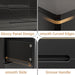 High Gloss Dresser for Bedroom, 60.2" Wide 9 Drawer Dresser, Black