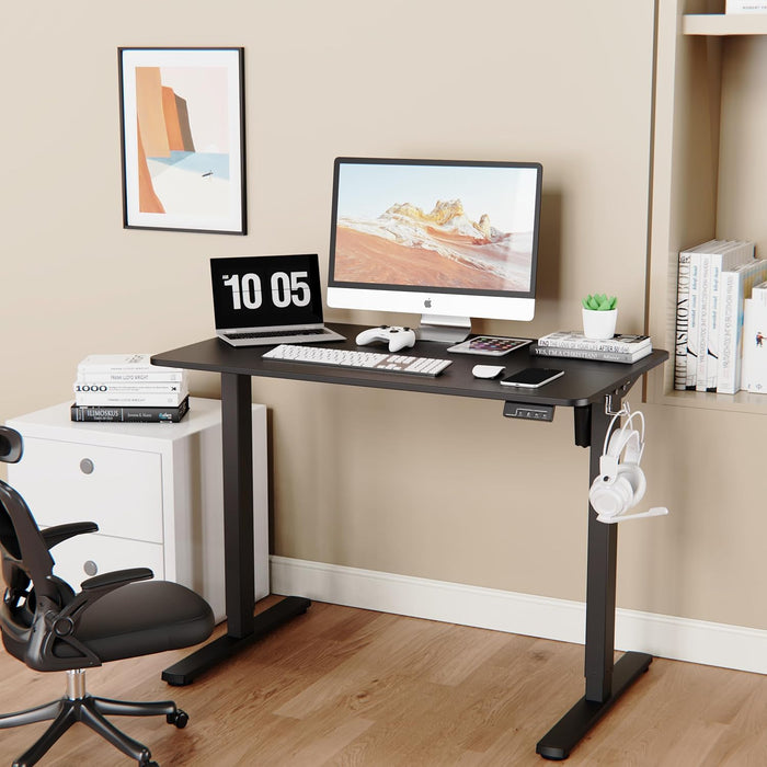 Electric Standing Desk Adjustable Height, Stand up Home Office Desk, 40X24 Inches Sit Stand Desk with Memory Preset, Black