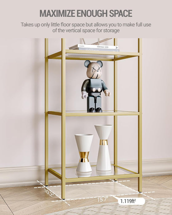 Bookcase Bookshelf, Tempered Glass Bookshelves